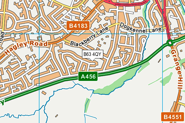 B63 4QY map - OS VectorMap District (Ordnance Survey)