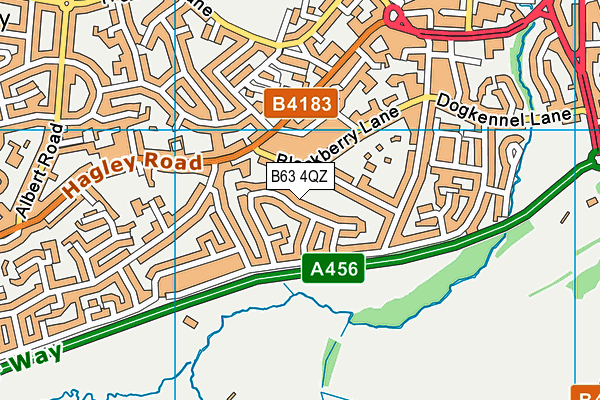 B63 4QZ map - OS VectorMap District (Ordnance Survey)