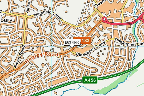 B63 4RR map - OS VectorMap District (Ordnance Survey)