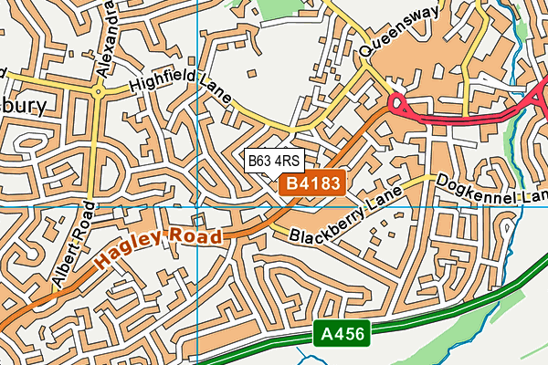 B63 4RS map - OS VectorMap District (Ordnance Survey)