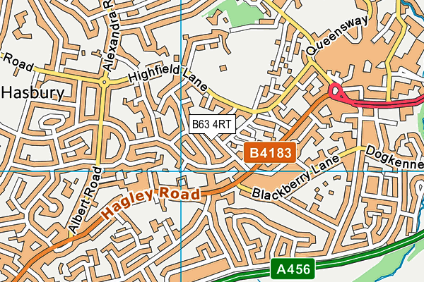 B63 4RT map - OS VectorMap District (Ordnance Survey)