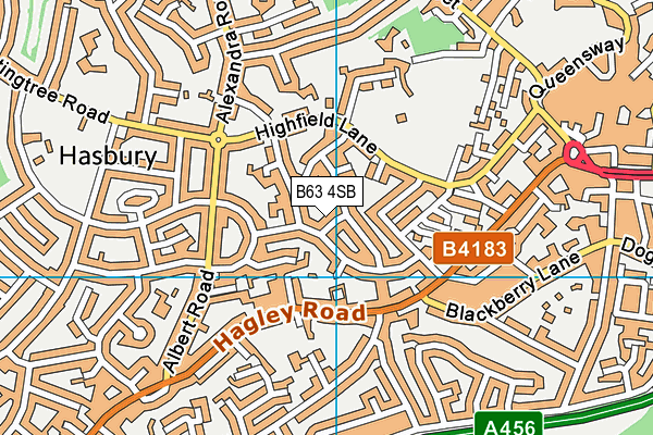 B63 4SB map - OS VectorMap District (Ordnance Survey)