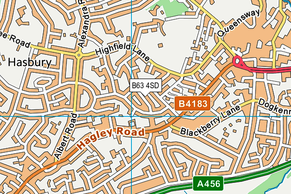 B63 4SD map - OS VectorMap District (Ordnance Survey)