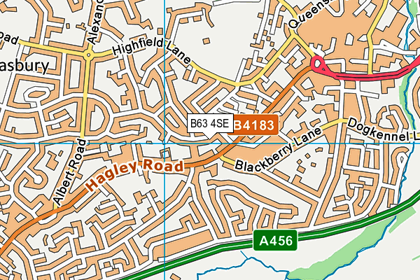 B63 4SE map - OS VectorMap District (Ordnance Survey)