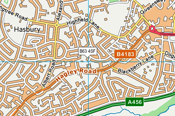 B63 4SF map - OS VectorMap District (Ordnance Survey)
