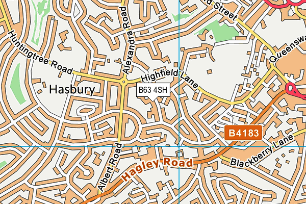 B63 4SH map - OS VectorMap District (Ordnance Survey)