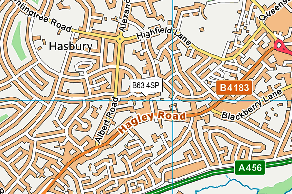 B63 4SP map - OS VectorMap District (Ordnance Survey)