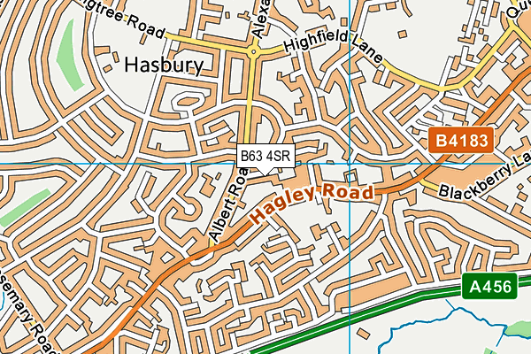 B63 4SR map - OS VectorMap District (Ordnance Survey)