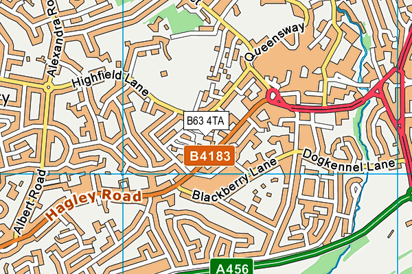 B63 4TA map - OS VectorMap District (Ordnance Survey)