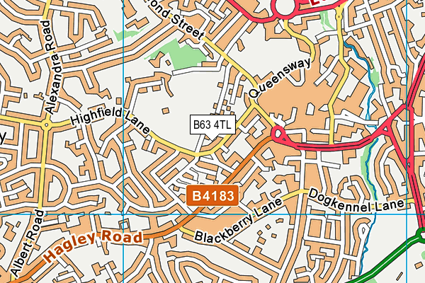 B63 4TL map - OS VectorMap District (Ordnance Survey)