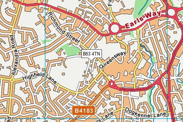 B63 4TN map - OS VectorMap District (Ordnance Survey)