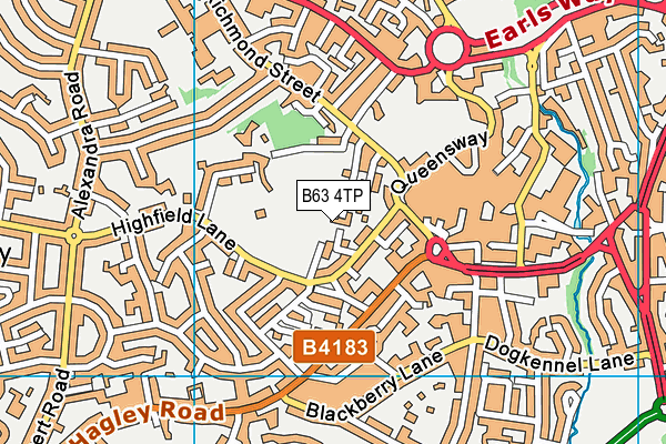 B63 4TP map - OS VectorMap District (Ordnance Survey)