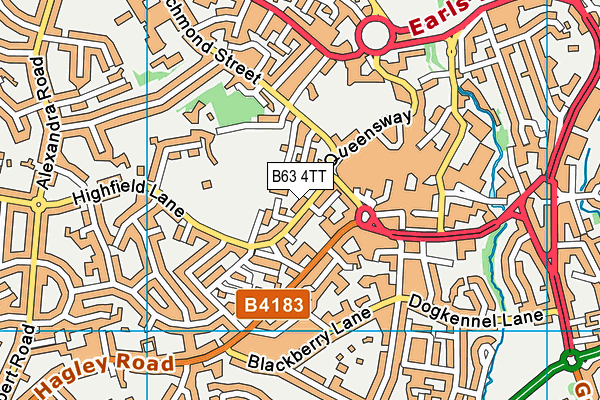 B63 4TT map - OS VectorMap District (Ordnance Survey)