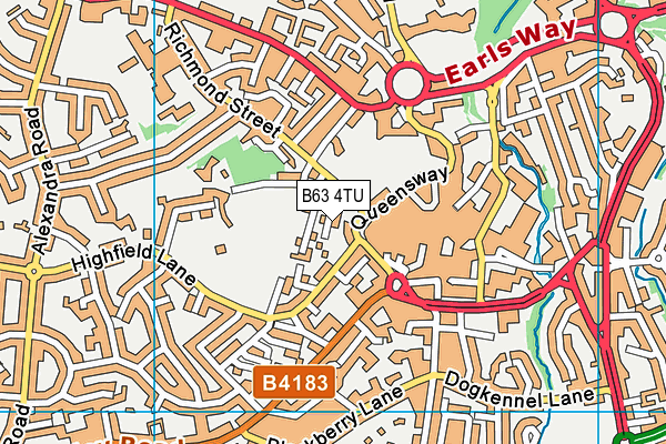 B63 4TU map - OS VectorMap District (Ordnance Survey)