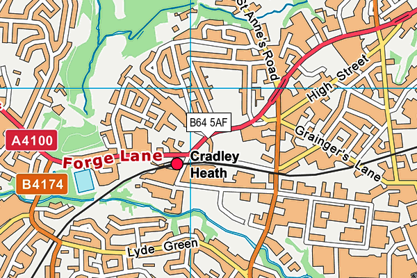 B64 5AF map - OS VectorMap District (Ordnance Survey)