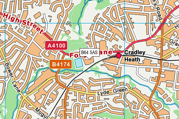 B64 5AS map - OS VectorMap District (Ordnance Survey)