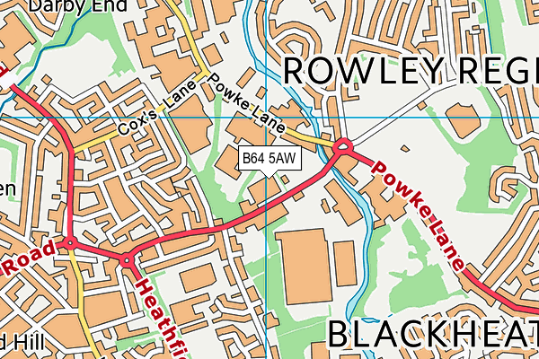 B64 5AW map - OS VectorMap District (Ordnance Survey)