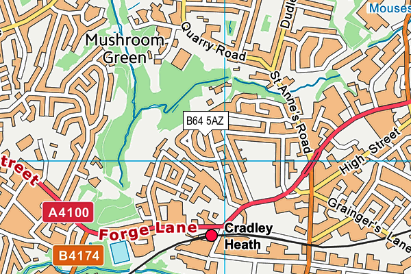 B64 5AZ map - OS VectorMap District (Ordnance Survey)