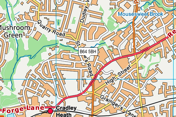 B64 5BH map - OS VectorMap District (Ordnance Survey)