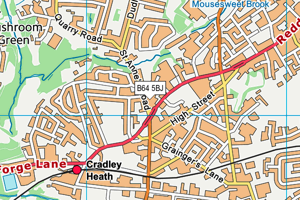 B64 5BJ map - OS VectorMap District (Ordnance Survey)