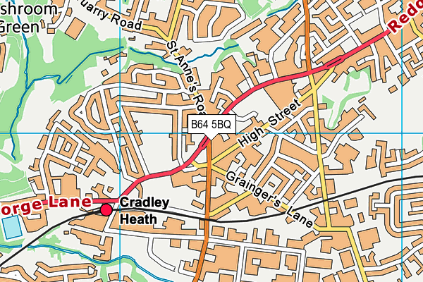 B64 5BQ map - OS VectorMap District (Ordnance Survey)