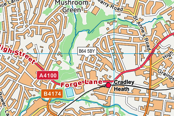 B64 5BY map - OS VectorMap District (Ordnance Survey)