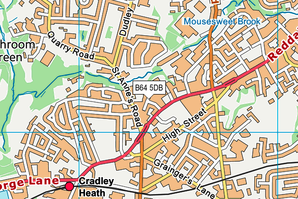 B64 5DB map - OS VectorMap District (Ordnance Survey)