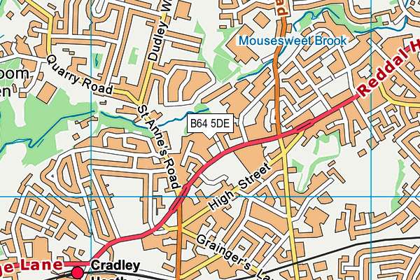 B64 5DE map - OS VectorMap District (Ordnance Survey)