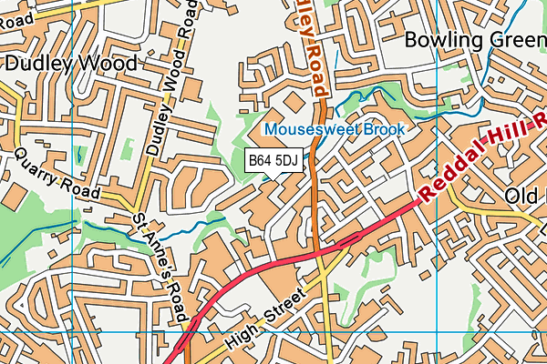 B64 5DJ map - OS VectorMap District (Ordnance Survey)