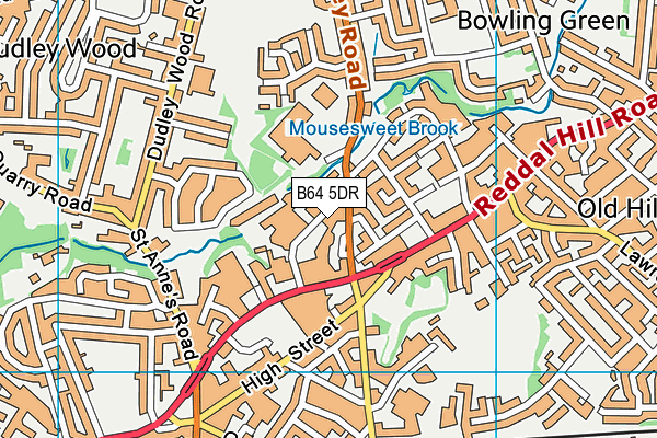 B64 5DR map - OS VectorMap District (Ordnance Survey)