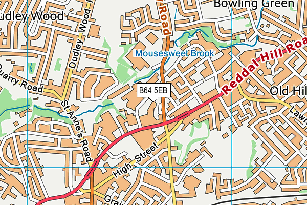 B64 5EB map - OS VectorMap District (Ordnance Survey)