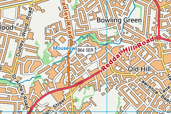 B64 5ER map - OS VectorMap District (Ordnance Survey)