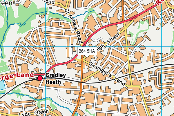 B64 5HA map - OS VectorMap District (Ordnance Survey)