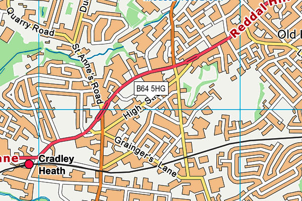 B64 5HG map - OS VectorMap District (Ordnance Survey)