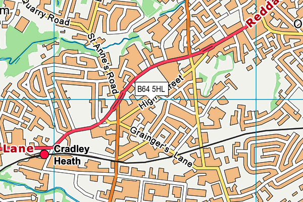 B64 5HL map - OS VectorMap District (Ordnance Survey)