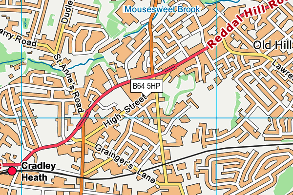 B64 5HP map - OS VectorMap District (Ordnance Survey)