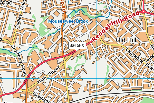 B64 5HX map - OS VectorMap District (Ordnance Survey)
