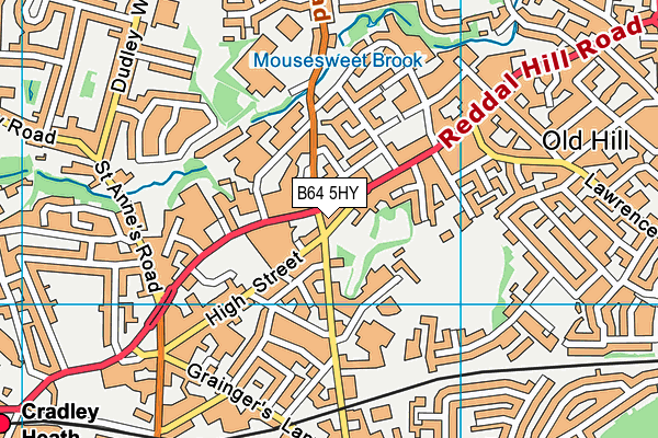 B64 5HY map - OS VectorMap District (Ordnance Survey)