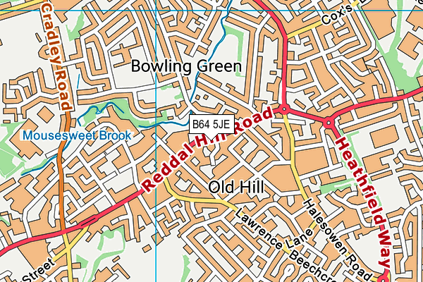 B64 5JE map - OS VectorMap District (Ordnance Survey)