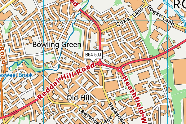 B64 5JJ map - OS VectorMap District (Ordnance Survey)