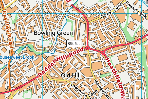 B64 5JL map - OS VectorMap District (Ordnance Survey)