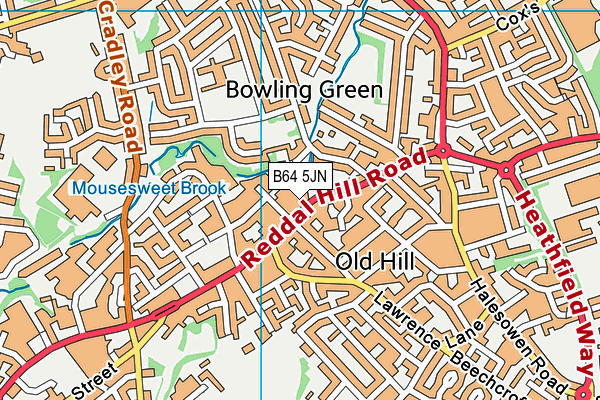 B64 5JN map - OS VectorMap District (Ordnance Survey)