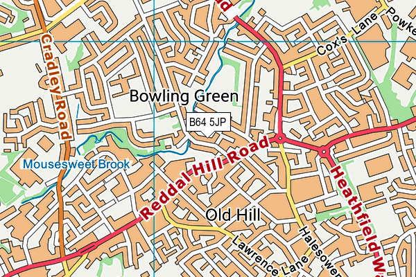 B64 5JP map - OS VectorMap District (Ordnance Survey)