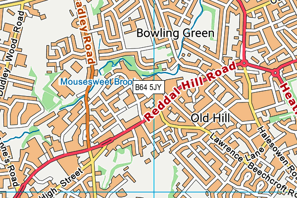 B64 5JY map - OS VectorMap District (Ordnance Survey)