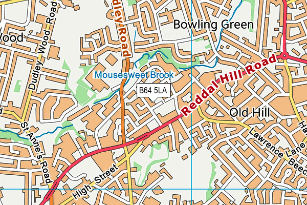 B64 5LA map - OS VectorMap District (Ordnance Survey)