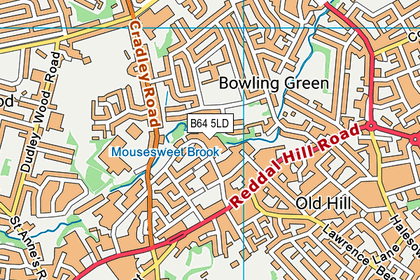 B64 5LD map - OS VectorMap District (Ordnance Survey)