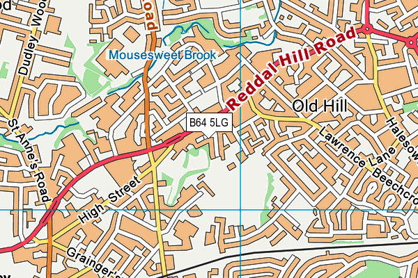 B64 5LG map - OS VectorMap District (Ordnance Survey)