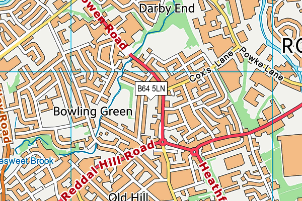 B64 5LN map - OS VectorMap District (Ordnance Survey)