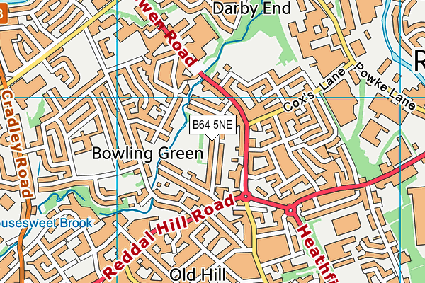 Ashtree Playing Field map (B64 5NE) - OS VectorMap District (Ordnance Survey)