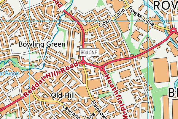 B64 5NF map - OS VectorMap District (Ordnance Survey)